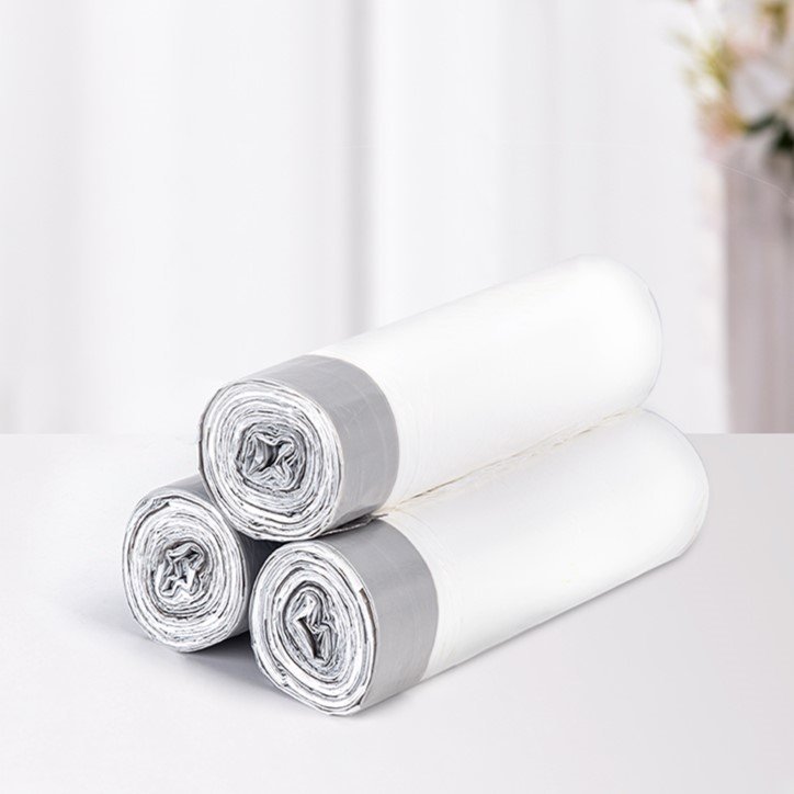 ديلي أكياس قمامة للسلات المكتبية - مقاوم للتمزق - 3 لفات - 30 قطعة لفة - أبيض - LQ191