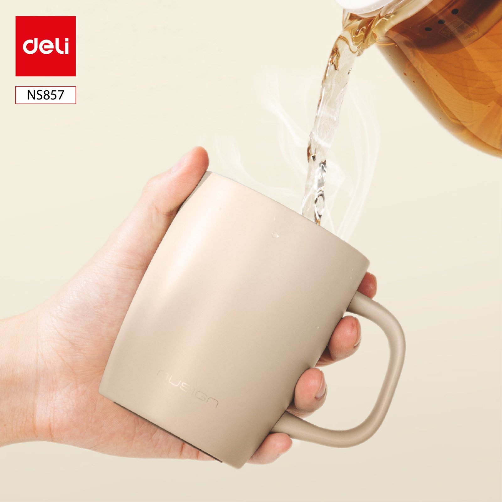 ديلي كوب معدني - مقادم للصدا - 400 مل -أخضر رمادي / أبيض - NS857