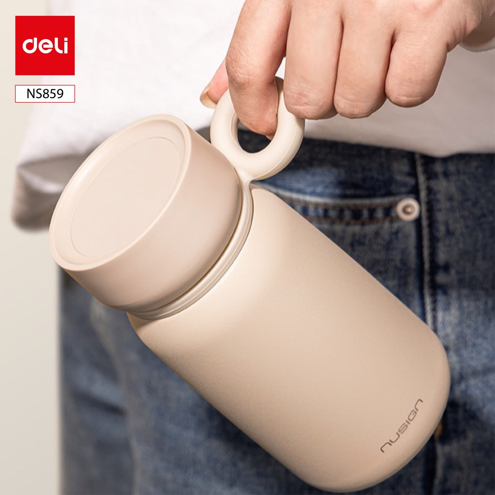 ديلي مطرة حافظة حرارة - خفيفة الوزن - 330 مل -زهر / بني / أسود / أبيض - NS859