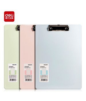 PE103 (1) ديلي مسند ورق بلاستيك - علاقة معدن - قياس - A4 أزرق / زهر/ أخضر - PE103