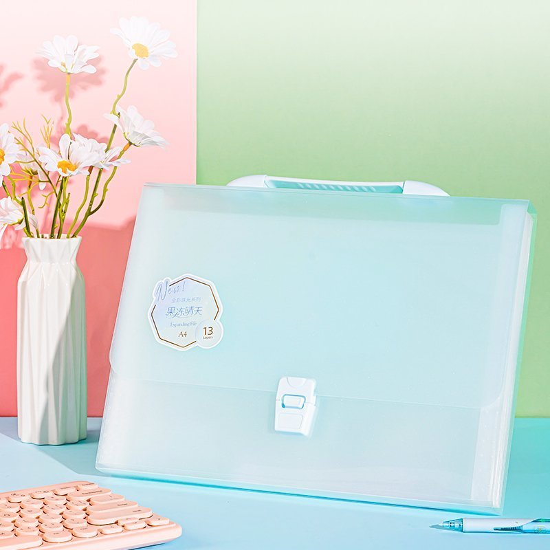 ديلي مصنف حقيبة 13 قسم - قياس 4A - مع مسكة - إغلاق بقفل - (زهر‏ /أخضر‏ /برتقالي‏ /أزرق‏ ) - PM306