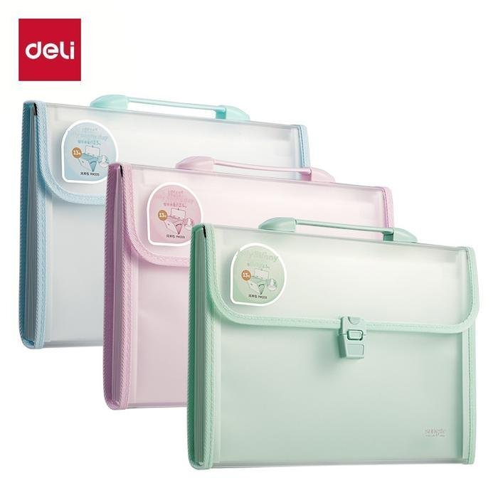 ديلي مصنف حقيبة 13 قسم - قياس 4A مع مسكة -إغلاق بقفل ألوان مختلفة - PM335