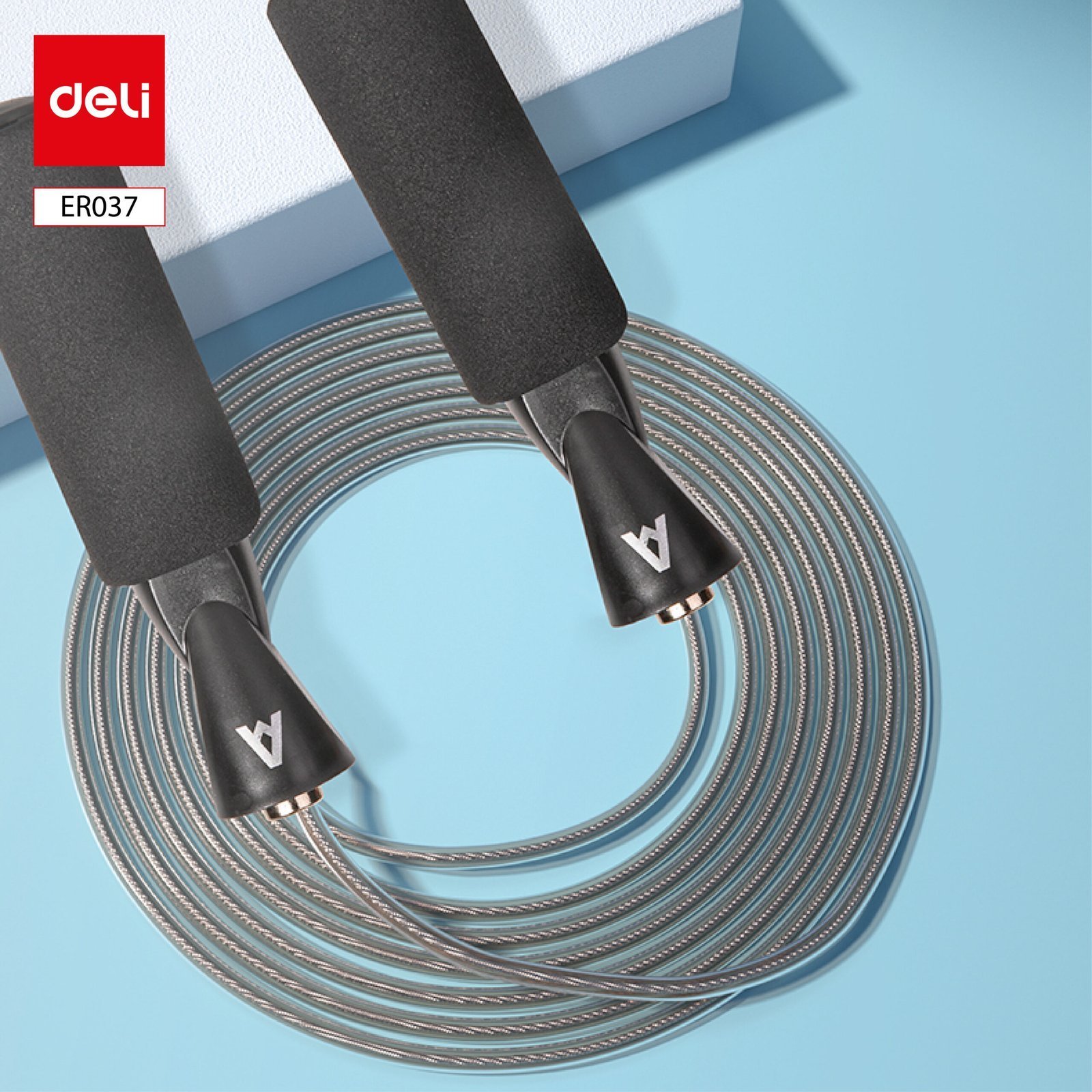 ديلي حبل قفز - سلك معدن - طول الحبل 3 متر -أسود - ER037