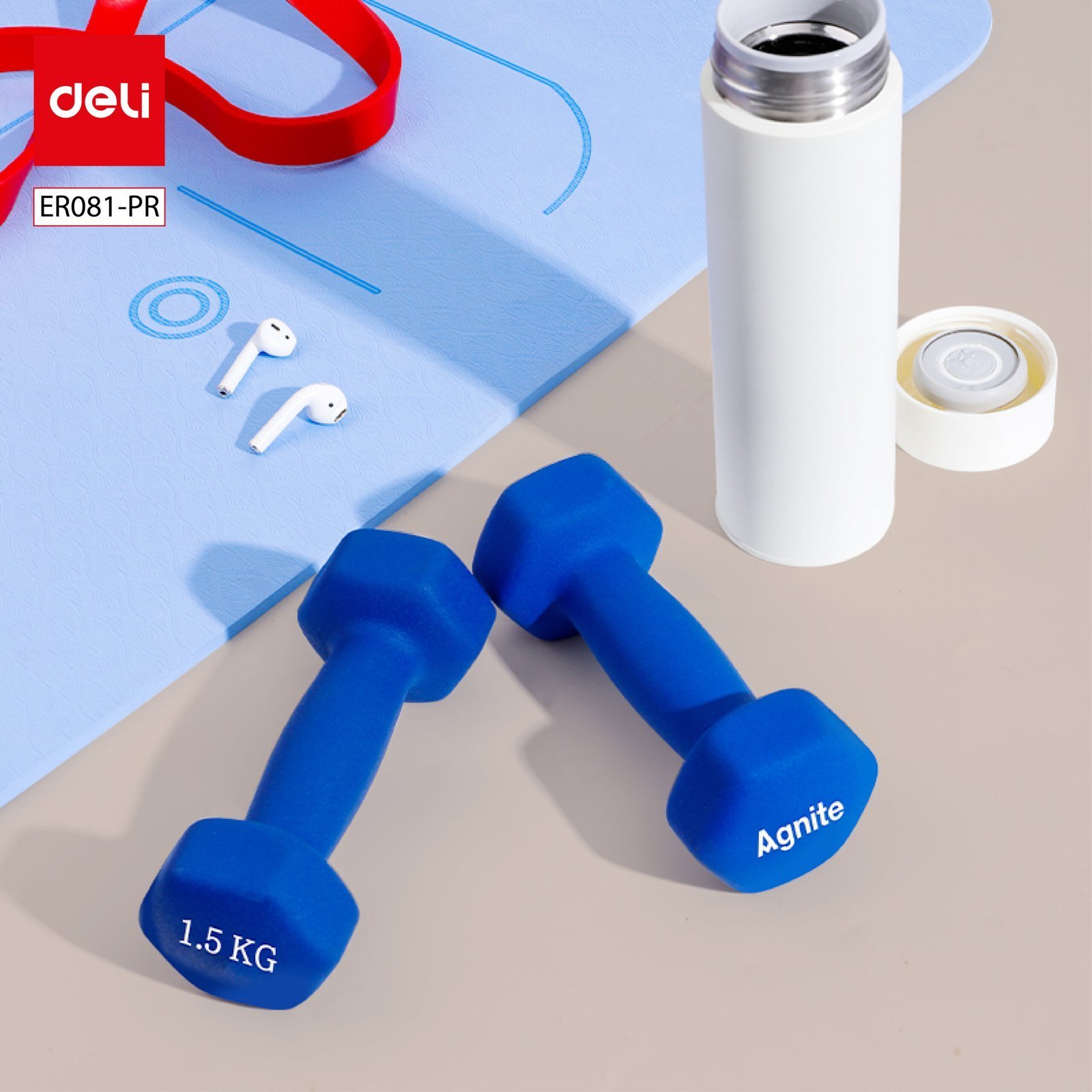 ديلي أثقال مطاطية - خفيفة الوزن ومتينة - حجم 1 كيلو غرام - بنفسجي - R081-PR