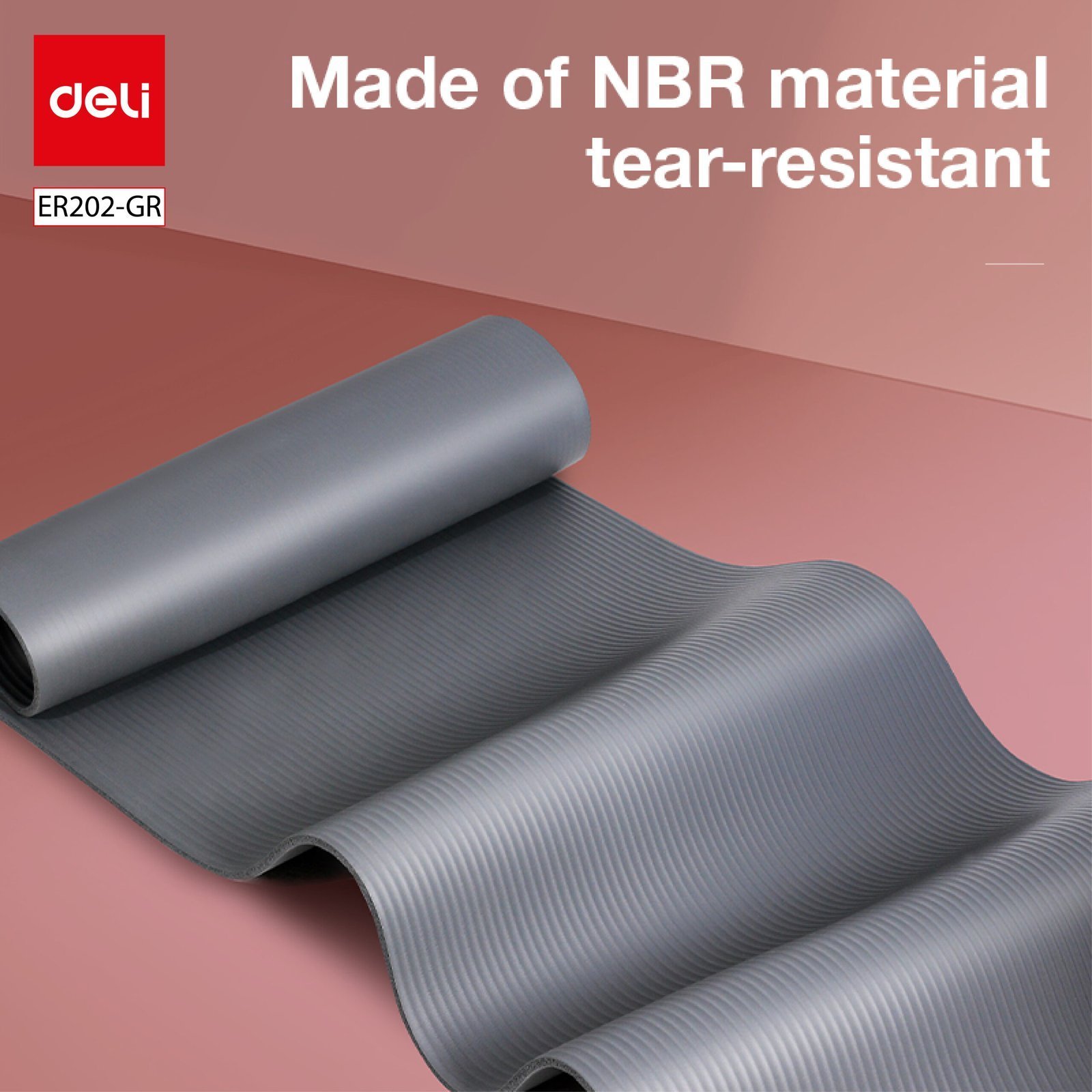 ديلي سجادة اليوجا - مضادة للانزلاق - ناعمة ومريحة مع خاصية امتصاص الصدمات - مقاس GR-ER202 - 181*61*1