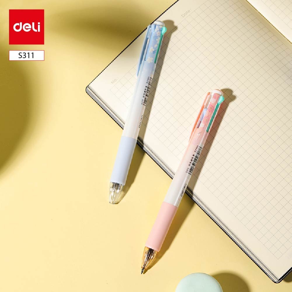 ديلي قلم حبر جل كباس 4 لون بدن ازرق - S311