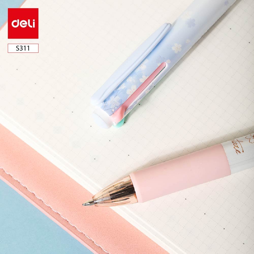 ديلي قلم حبر جل كباس 4 لون بدن ازرق - S311