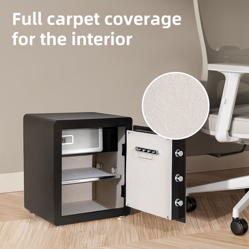 ديلي خزنة معدنية - قفل مفتاح - قفل أرقام ديجيتال - قفل بصمة - قياس 600 360-380 مم - أسود - ET632