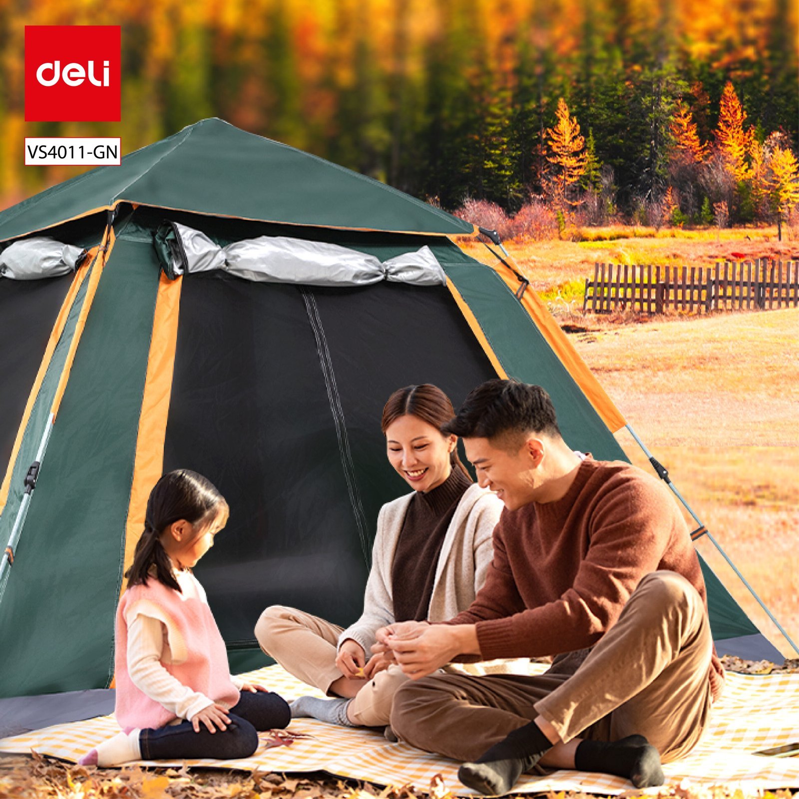 ديلي خيمة تخييم أوتوماتيكية - 210*210*120 سم -GN-VS4011 - أخضر