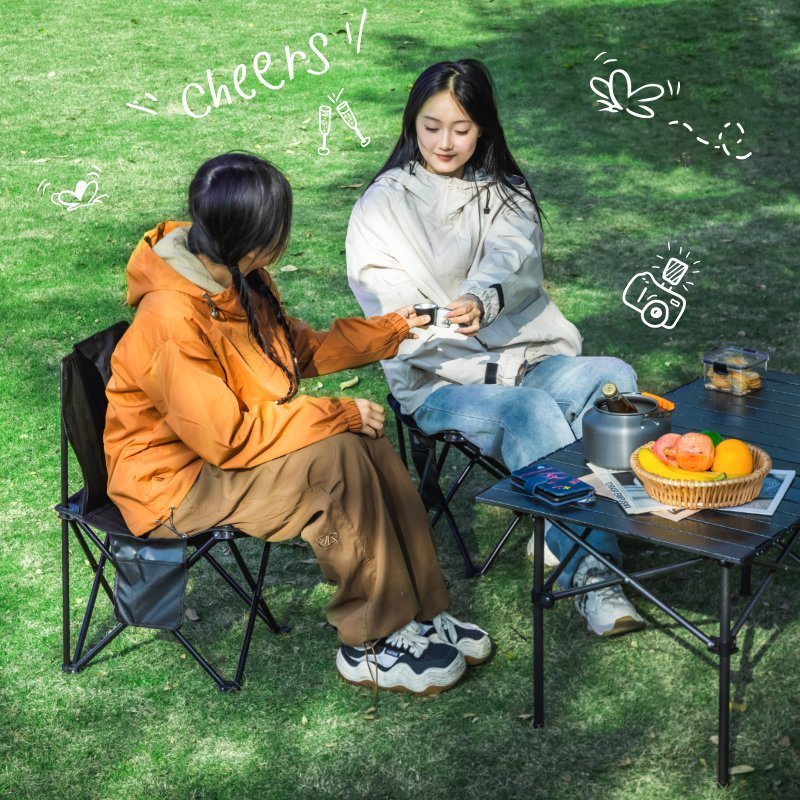 ديلي كرسي تخييم قابل للطي - حجم :60*36*36 - BK-VS4108 -اسود