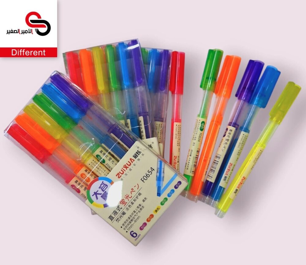 F0654 أقلام تأشير ظرف 6 لون F0654