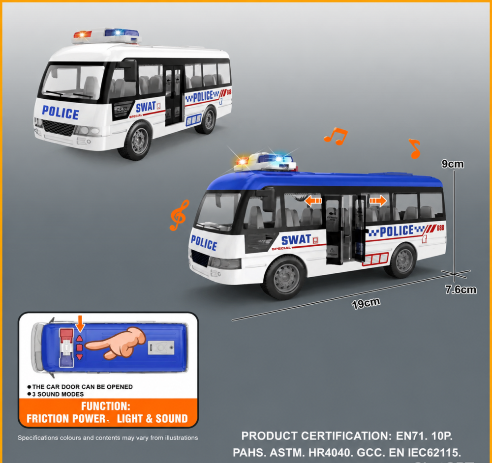 YM-9906F-e حافلة الشرطة وسوات YM-9906F