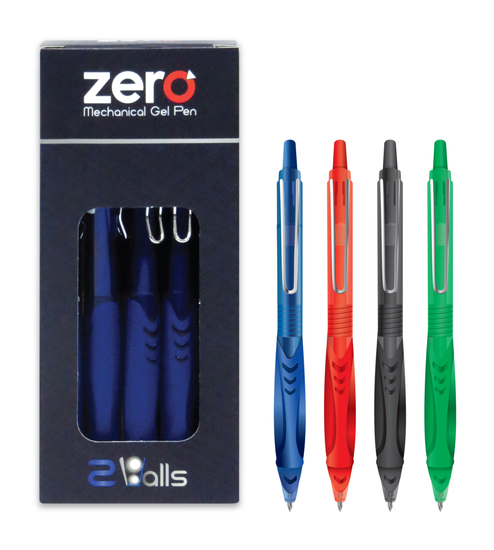 زيرو قلم حبر جل كباس - أسود zero 2 balls