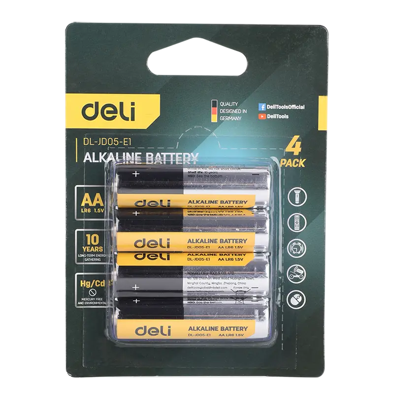 edl-jd05-e1-alkaline-battery ديلي بطارية AA فضي و ذهبي 4 قطع E1-JD05-EDL