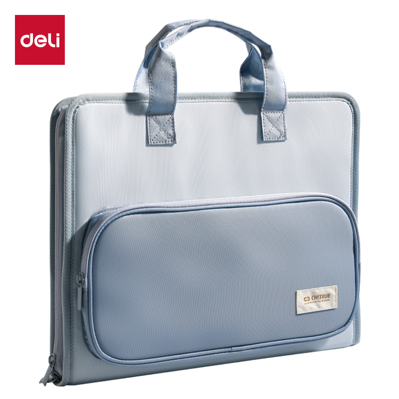 PM339 BLUE (6) ديلي حقيبة ملفات قماشية 7 أقسام PM339